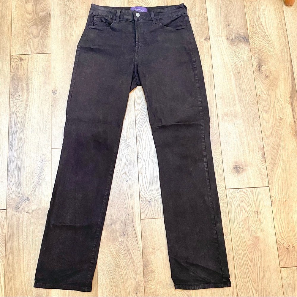 NYDJ Black Straight Jeans 12